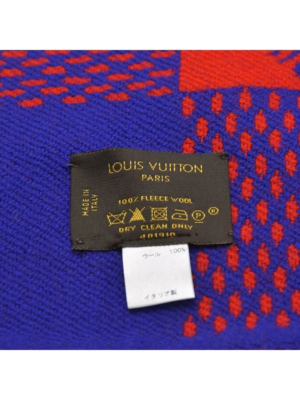 Louis Vuitton Damier Masai Blanket Throw Fringe Wool
